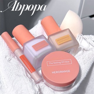 Abpopa HERORANGE Light Skin Base ครีมคอนซีลเลอร์รองพื้น แป้งฝุ่น มัลติฟังก์ชั่น ไร้ที่ติ