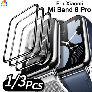 ฟิล์มไฮโดรเจลนิ่ม แบบใส HD PMMA ป้องกันหน้าจอ 3D กันน้ํา สําหรับ Xiaomi Band 8 Pro 7 Pro 1 ชิ้น 3 ชิ้น