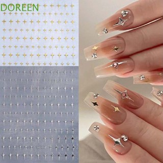 Doreen สติกเกอร์ตกแต่งเล็บ ลายดาว สีบรอนซ์ เลเซอร์ออโรร่า สําหรับผู้หญิง