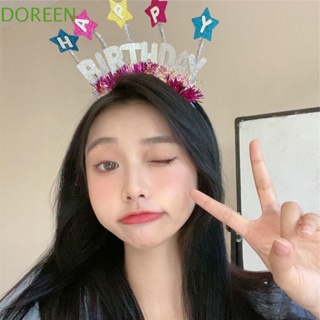 Doreen ที่คาดผม ตาข่ายลูกไม้ ลายตัวอักษร ดาว ของขวัญวันเกิด สําหรับเด็กผู้หญิง