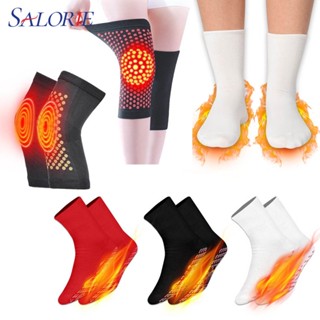 Salorie ถุงเท้ารักษาสุขภาพ ทําความร้อนด้วยตัวเอง สนับเข่า เพื่อรักษาความอบอุ่น ขาเก่า สําหรับผู้ชายและผู้หญิง ปวดข้อเข่า