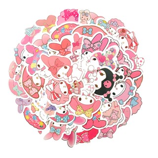 40 ชิ้น / ชุด ❉ สีชมพู สติกเกอร์ My Melody ❉ สติกเกอร์ กันน้ํา สําหรับตกแต่งอัลบั้มไดอารี่ แล็ปท็อป สเก็ตบอร์ด DIY