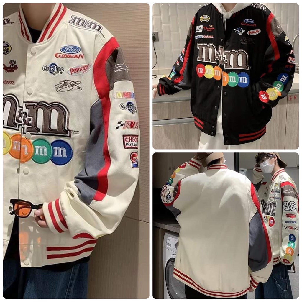 StylePop เสื้อJacket แจ็คเก็ตแขนยาว งานปัก ลาย M&M Jacket