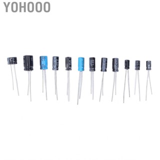 Yohooo Electrolytic Capacitor Assortment Kit  50V 16V In Line Capacitors Low Loss 0.22‑470UF for LCD Display