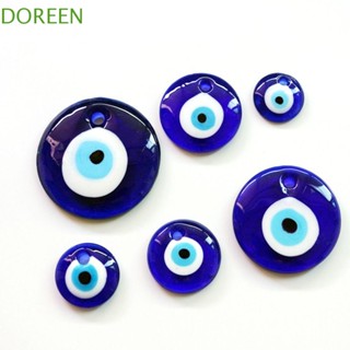 Doreen จี้ลูกปัดตาชั่วร้าย สีฟ้า 25 30 40 60 มม. สไตล์พังก์ คลาสสิก DIY