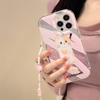 [พร้อมส่ง] เคสโทรศัพท์มือถือ พร้อมสายคล้องมือ สําหรับ Apple iPhone 15 14 13 12 11 PROMAX XS XR XSMAX SE2020 6 7 8PLUS MINI