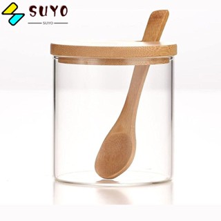 Suyo โหลแก้วใส่เครื่องปรุง ใช้งานง่าย 3.4*3.1 นิ้ว สําหรับร้านอาหาร