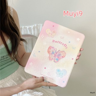 เคส ลายผีเสื้อ สร้างสรรค์ สําหรับ IPad10.2 Ipad10th Mini6 Ipad9.7 Air5 360° เคสแท็บเล็ต ป้องกันการกระแทก สําหรับ Ipad Pro11 ipad12.9 Ipad Gen9