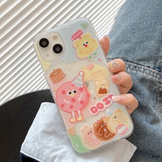 เคสโทรศัพท์มือถือนิ่ม กันตก ลายการ์ตูนโดนัท ชีสน่ารัก สร้างสรรค์ แฟชั่น สําหรับ IPhone14ProMax 13ProMax I12 Pro MAX i11 14 13Pro