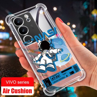 เคสซิลิโคนใส ลายอวกาศ NASA กันกระแทก สําหรับ VIVO V29 5G V29E V29 Pro