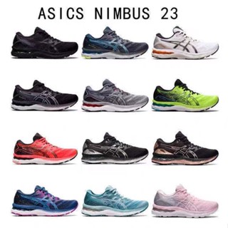 ข้อเสนอพิเศษ ASer Gel-Nimbus N23 Marathon รองเท้าผ้าใบลําลอง ระบายอากาศ สีดํา เหมาะกับการวิ่ง