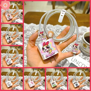 5 ใน 1สัตว์น่ารักสตรอเบอร์รี่หมีป้องกันสายเคเบิลข้อมูลแขนชุดน่ารักสายยิ้มกัดป้องกันเข้ากันได้สําหรับแอปเปิ้ล18/20วัตต์อะแดปเตอร์กรณีเคร