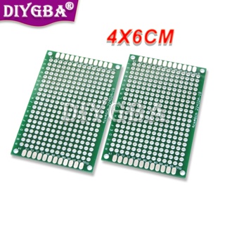 ใหม่ แผ่นเบรดบอร์ด PCB ทองแดง สองด้าน ขนาด 4x6 ซม. 4x6 ซม. ขายส่ง 5 ชิ้น