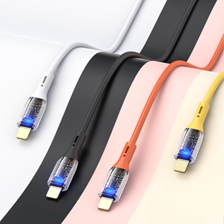 สายชาร์จ USB 66W แบบใส ชาร์จเร็ว สําหรับ iPhone14 13 USB Type C