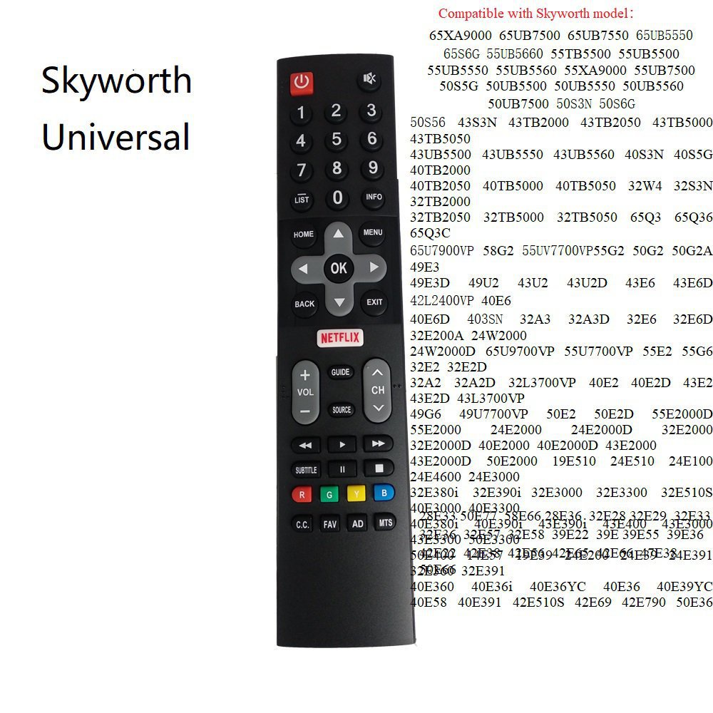 รีโมตคอนโทรลสมาร์ททีวี COOCAA Skyworth เข้ากันได้กับทีวี Skyworth ทุกรุ่น