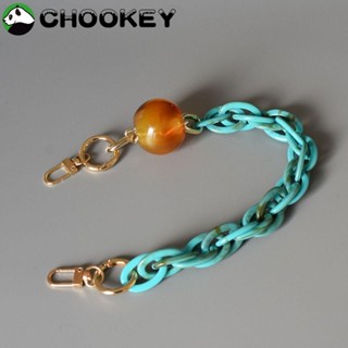 Chookey สายคล้องกระเป๋าสะพายไหล่ อะคริลิคเรซิ่น สีพื้น แฟชั่นสําหรับผู้หญิง