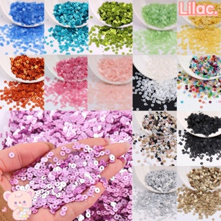 Lilac ลูกปัด ทรงกลม แวววาว 4 มม. สําหรับตกแต่งเล็บ DIY 2000 ชิ้น