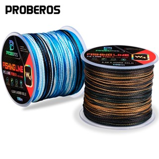 PROBEROS 1 ชิ้น 4X ประมง Line100M Multifilament PE สายถัก 18LB-66LB