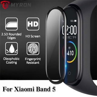 Myron ฟิล์มกันรอยหน้าจอนาฬิกาข้อมือ ทรงโค้ง สําหรับ Mi Band 5