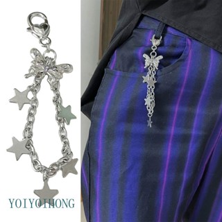 Yoioi Dreamy Star พวงกุญแจ จี้รูปผีเสื้อ ดาว ไม่ซ้ําใคร พร้อมสายคล้องโทรศัพท์ Y2K ป้องกันการสูญหาย