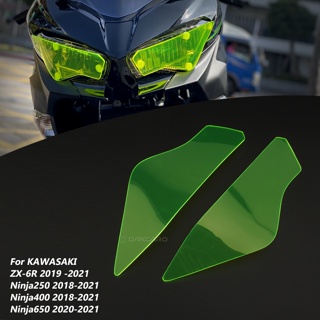 ฝาครอบเลนส์ไฟหน้ารถจักรยานยนต์ สําหรับ KAWASAKI NINJA 250 400 650 ZX-6R NINJA400 NINJA250 Ninja650 2021