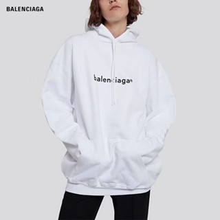Balenciaga เสื้อกันหนาว มีฮู้ด พิมพ์ลายตัวอักษร 100% สไตล์มินิมอล แฟชั่นฤดูใบไม้ร่วง และฤดูหนาว สําหรับทุกเพศ