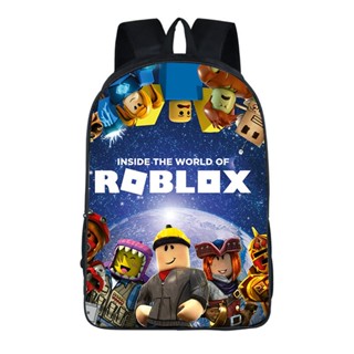 กระเป๋าเป้สะพายหลัง กระเป๋านักเรียน กระเป๋าคอมพิวเตอร์ ลายเกม Roblox สําหรับนักเรียน