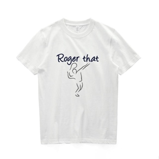 [S-5XL]เสื้อยืดแขนสั้น ผ้าฝ้ายแท้ พิมพ์ลายเทนนิส RogerFederer สําหรับผู้ชายS-5XL