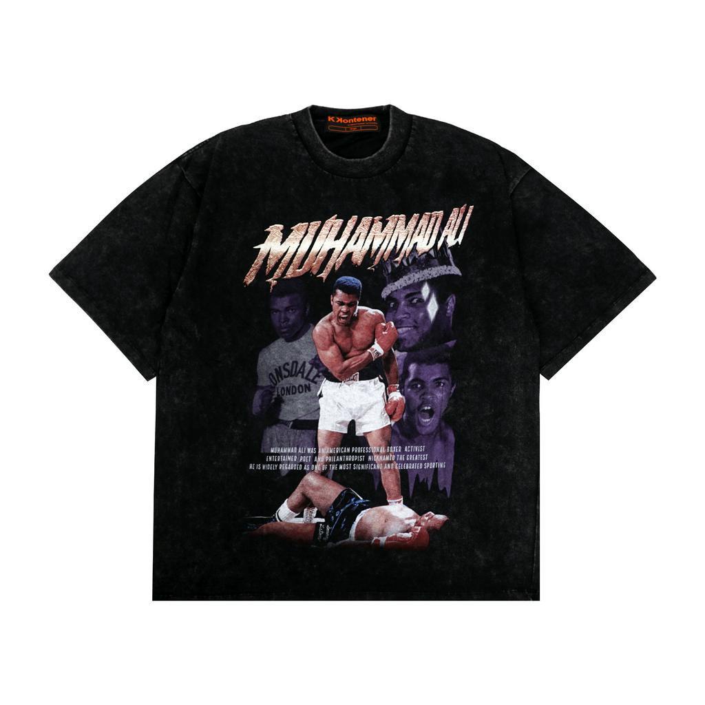 [S-5XL]2023 New T-shirt Kkontener MUHAMMAD ALI OVERSIZE TSHIRT WASHING