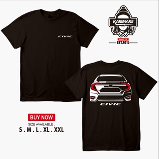 [S-5XL]เสื้อยืดผ้าฝ้ายพิมพ์ลายแฟชั่น เสื้อยืด ลาย Honda Civic FC สําหรับยานยนต์