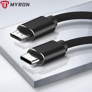 Myron สายชาร์จโทรศัพท์มือถือ Type C เป็น Micro USB QC4.0 OTG ชาร์จเร็ว สําหรับ Huawei