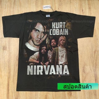 [S-5XL]KURT COBAIN NIRVANA BOOTLEG OVERPRINT เสื้อวง เสื้อทัวร์