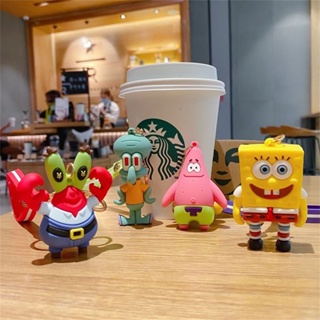 พวงกุญแจ จี้การ์ตูน SpongeBob SquarePants น่ารัก สําหรับห้อยกระเป๋า