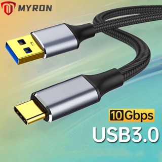 Myron สายชาร์จ Type-C 10Gbps Gen2 USB C 3A PD 60W ชาร์จเร็ว สําหรับแล็ปท็อป