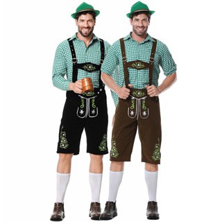 ชุดคอสเพลย์ กางเกงขาสั้น ลายเบียร์ Bavarian Octoberfest สไตล์เยอรมัน เหมาะกับเทศกาลฮาโลวีน สําหรับผู้ชาย