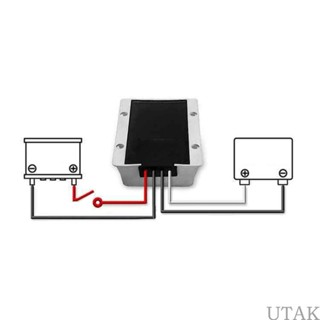 Utake DC24V ถึง 12V ตัวแปลงไฟ 10A-70A ตัวเลือก พร้อมแถบไฟ LED กันน้ํา และทนทาน อลูมิเนียมอัลลอยด์ สําหรับรถยนต์