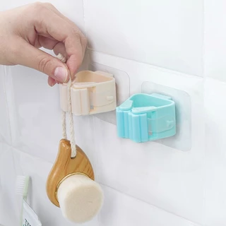 ที่แขวนไม้กวาด ที่แขวนไม้ถูพื้น 4 สีตัวเลือกกาวตนเองหลายวิธีการแขวน Mop ร่มเครื่องครัว