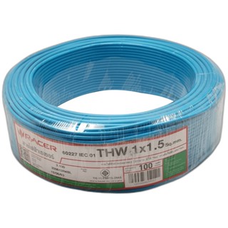 good.tools-RACER สายไฟ IEC 01 THW 1x1.5 SQ.MM 100M. สีฟ้า ถูกจริงไม่จกตา