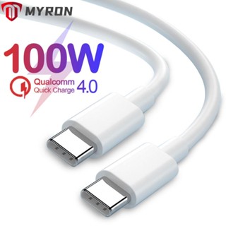 Myron สายเคเบิ้ล USB C เป็น Type-C 20V 5A PD 100W สําหรับแล็ปท็อป Huawei