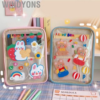 Windyons Tablet Storage Bag Multipurpose Large  Transparent Cartoon Cute  11in