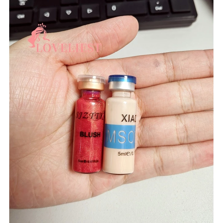 Bb Glow&BB บลัชออนผสมแป้ง เครื่องสําอางเกาหลี 2 ชิ้น/เซต 5 มล. บีบี โกลว์ สกินแคร์ ครีม ไวท์เทนนิ่ง เซรั่ม
