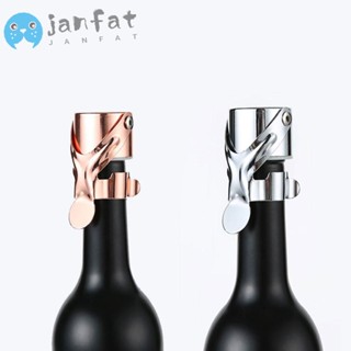 Janfat จุกปิดขวดไวน์แดง สเตนเลส สีเงิน สีโรสโกลด์ 3.75 นิ้ว ใช้ซ้ําได้ 2 ชิ้น