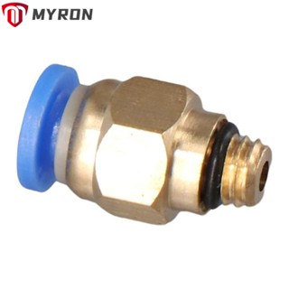 Myron ข้อต่อท่อนิวเมติก PC4-M10 PTFE PC4-M6 ตัวผู้ PTFE สําหรับ Creality Ender 3 3 3 V2 Ender 5 5 5 Plus CR-10 10S 20 ชิ้น