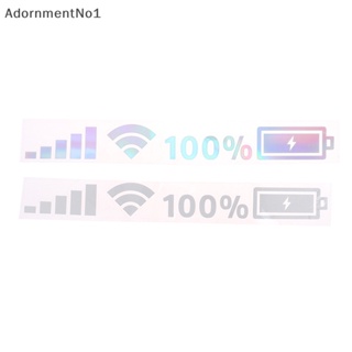 Adornmentno1 สติกเกอร์ไวนิล WiFi สําหรับติดตกแต่งกระจกรถยนต์ โทรศัพท์มือถือ