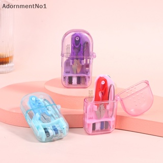 Adornmentno1 ชุดกล่องเครื่องมือเย็บผ้า แบบพกพา ขนาดเล็ก 1 ชิ้น