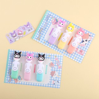ปากกาไฮไลท์ Kuromi Sanrio ขนาดเล็ก น่ารัก 6 สี สําหรับนักเรียน