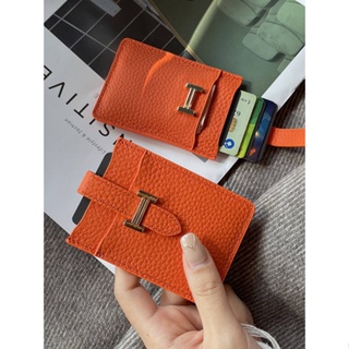 SENSES// Card Holding Card Holder Womens Small Leather Ultra-Thin Anti-Degaussing High-Grade Light and Exquisite High-End Card Holder 2pwu