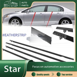 Rtostar(a set) แถบพลาสติกซีลหน้าต่างรถยนต์ สําหรับ Honda fd Civic 2006 2007 2008 2009 2010 2011