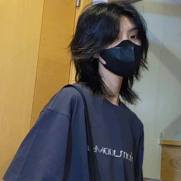 【การจัดส่งที่รวดเร็ว】 middle division samurai head fluffy natural simulation full hood หนังแกะ -HGR