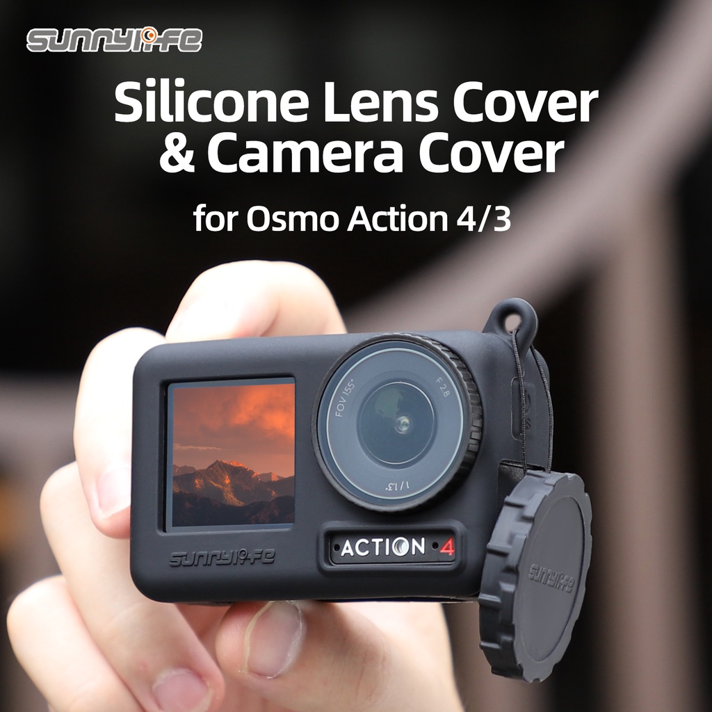 Sunnylife เคสซิลิโคน ป้องกันเลนส์กล้อง กันรอยขีดข่วน อุปกรณ์เสริม สําหรับ DJI OSMO Action 4 DJI Action 3